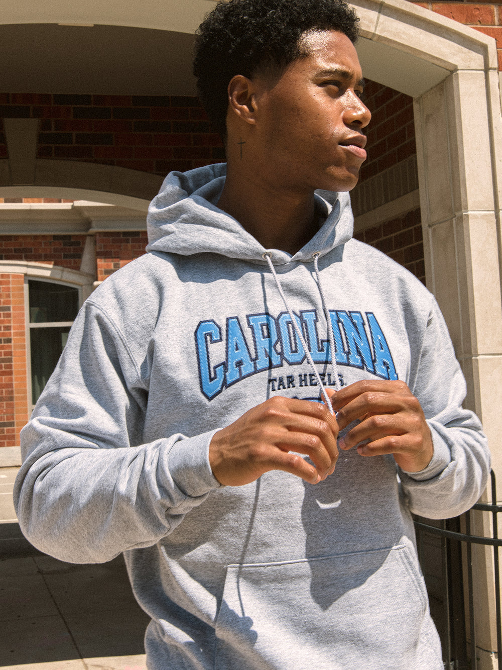 Carolina Blue UNC Hoodie Sweatshirt by Champion – Shrunken Head