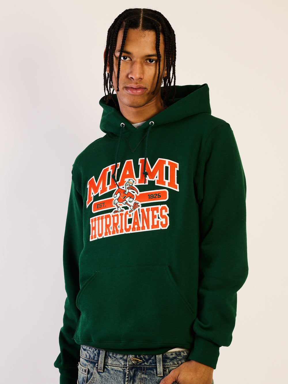 MIAMI HURRICANES PULLOVER HOODIE - FOREST