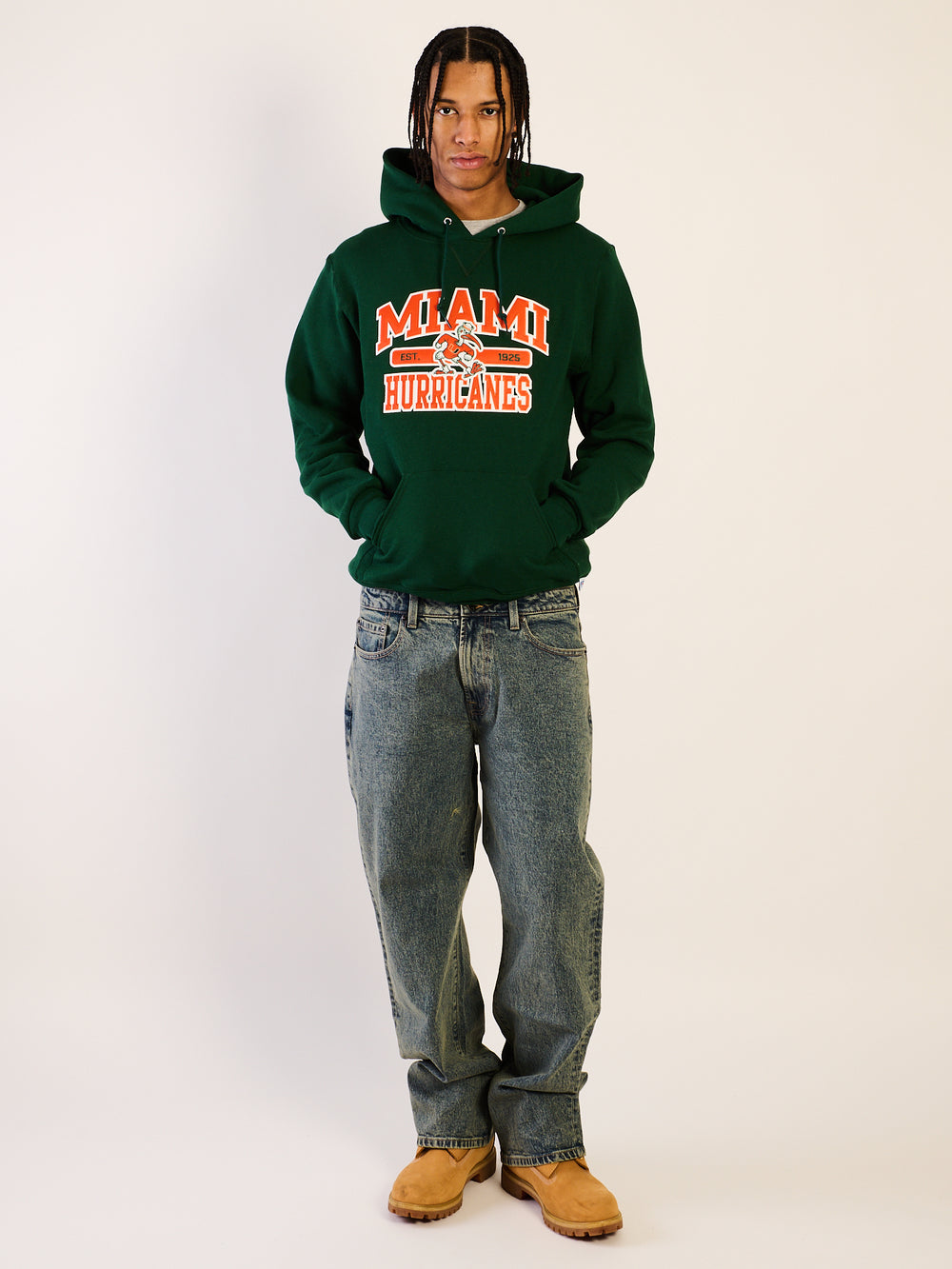 MIAMI HURRICANES PULLOVER HOODIE - FOREST
