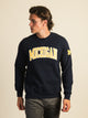RUSSELL ATHLETIC RUSSELL MICHIGAN SLEEVE EMBROIDERED CREW - Boathouse