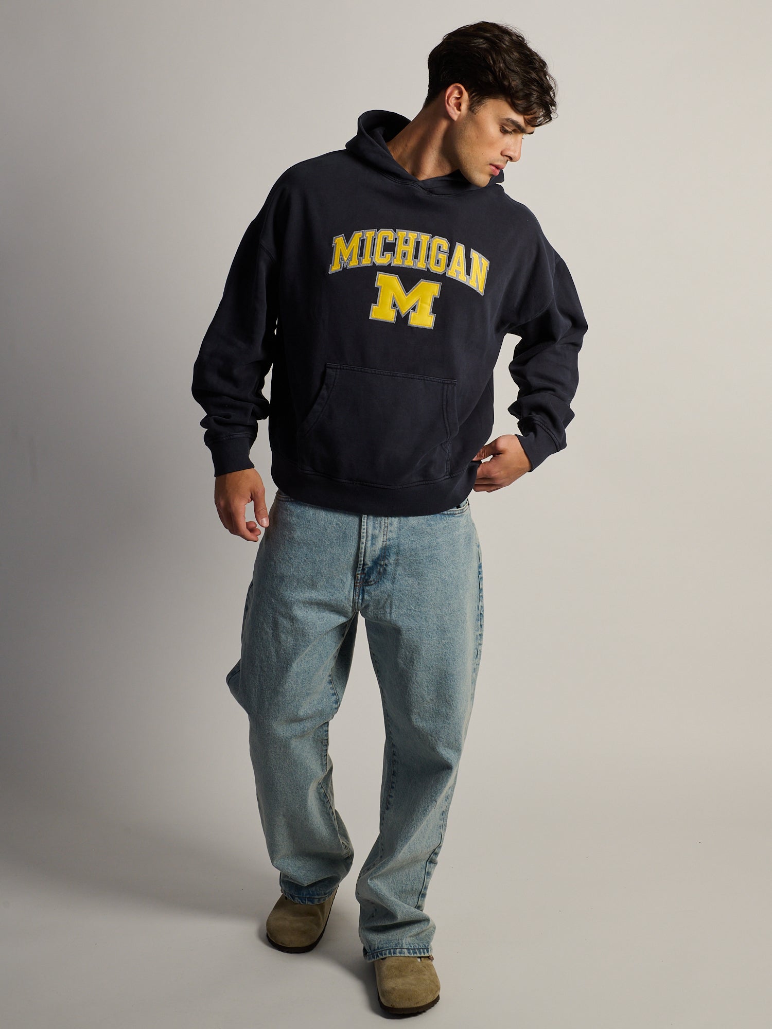 MICHIGAN APLQ PULL HOODIE - MARIN