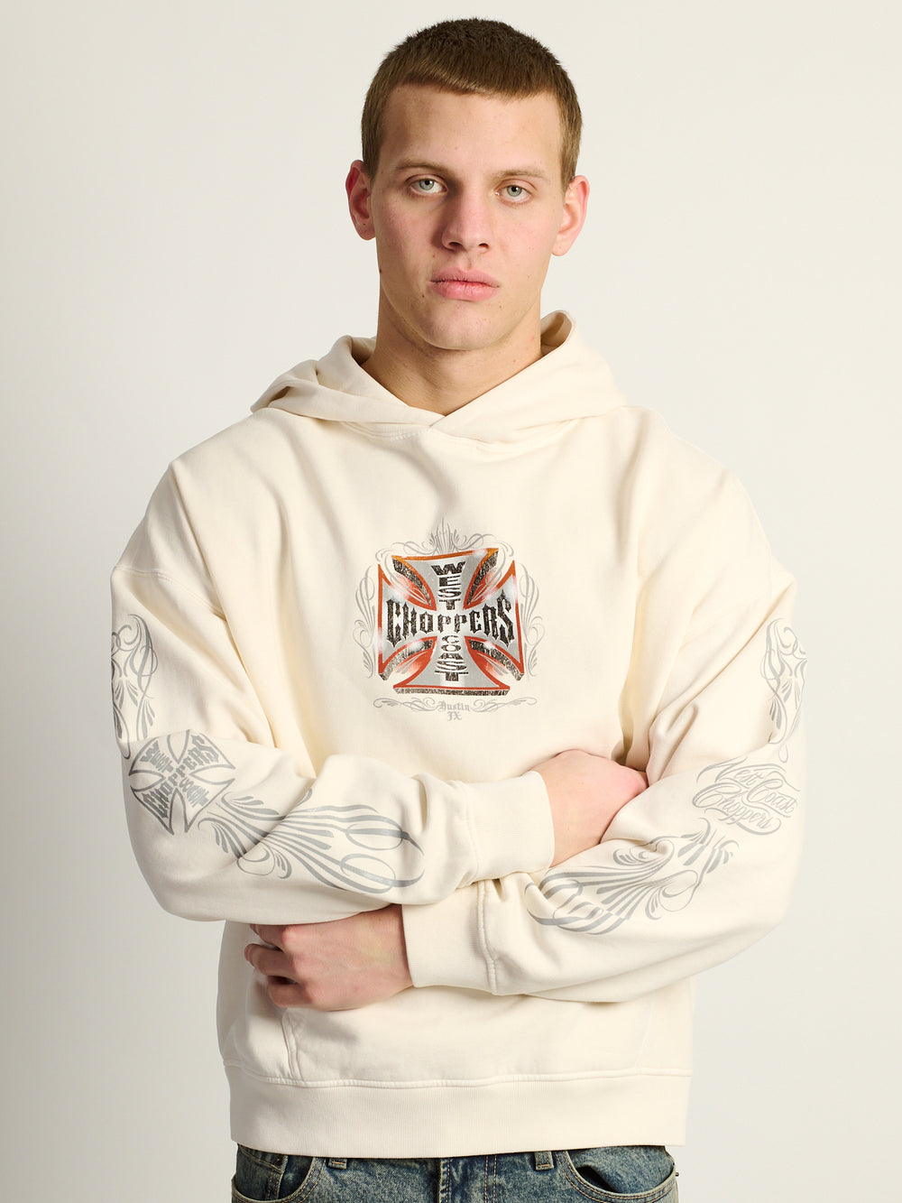 WEST COAST CHOPPER RELAXED PULL OVER HOODIE