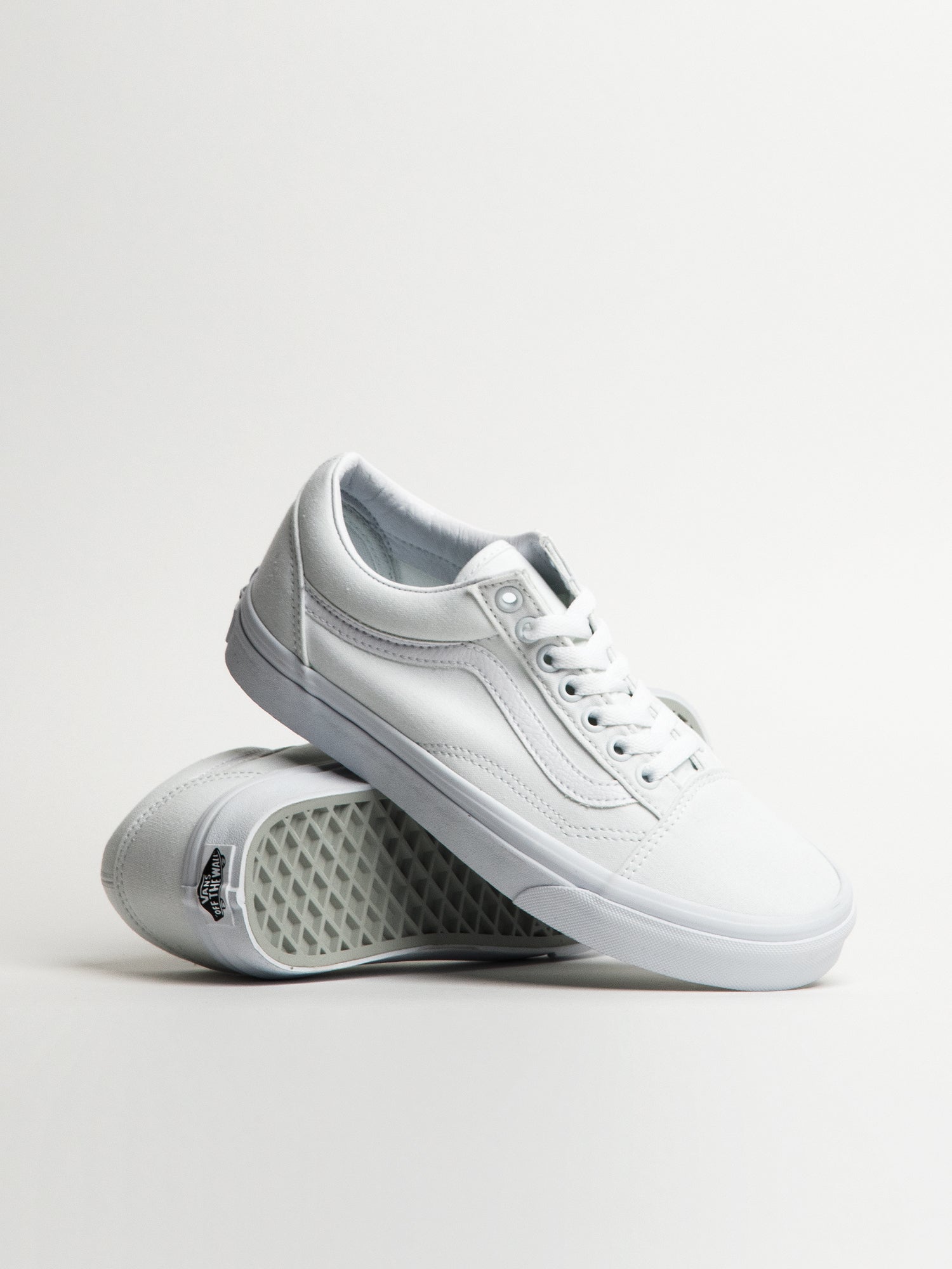 All white old skool vans clearance womens