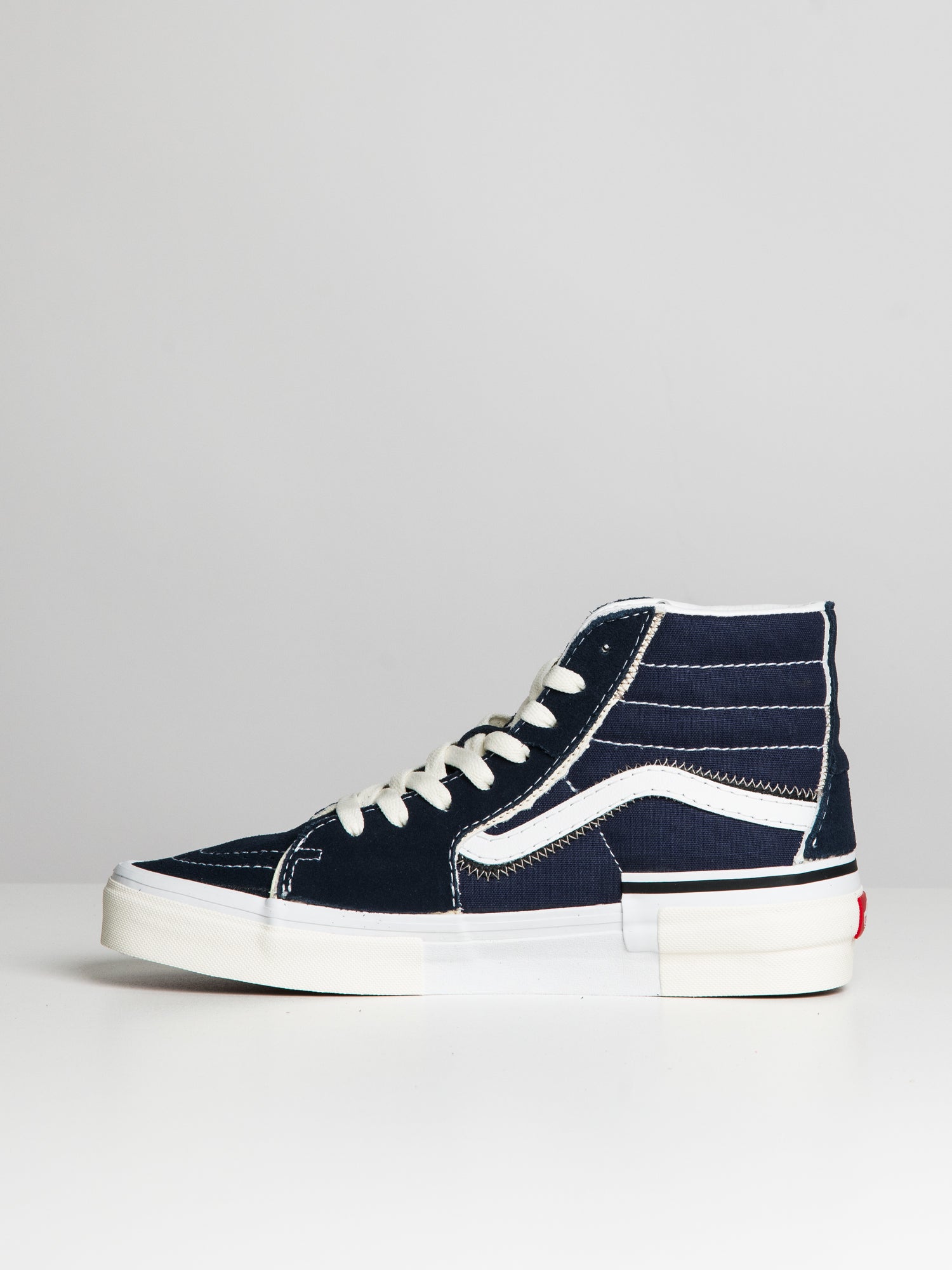 Navy blue discount vans high top