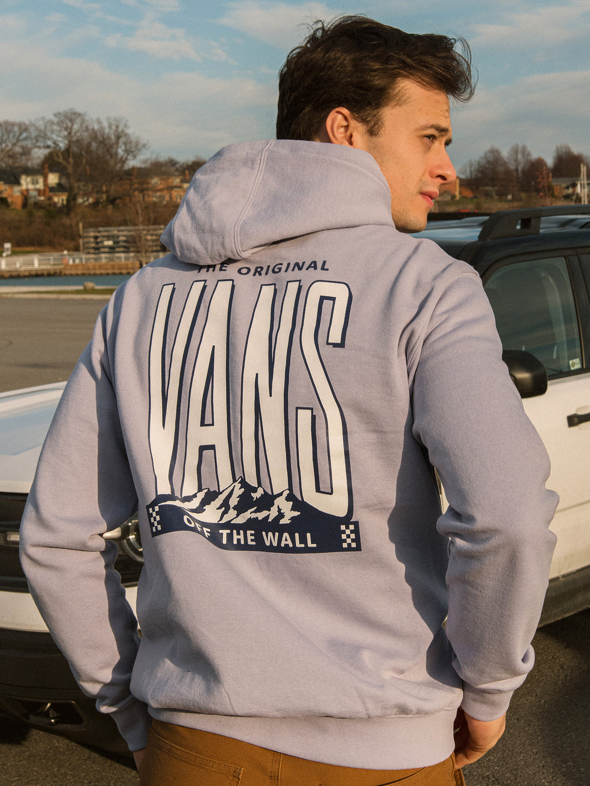 Grey best sale hoodie vans