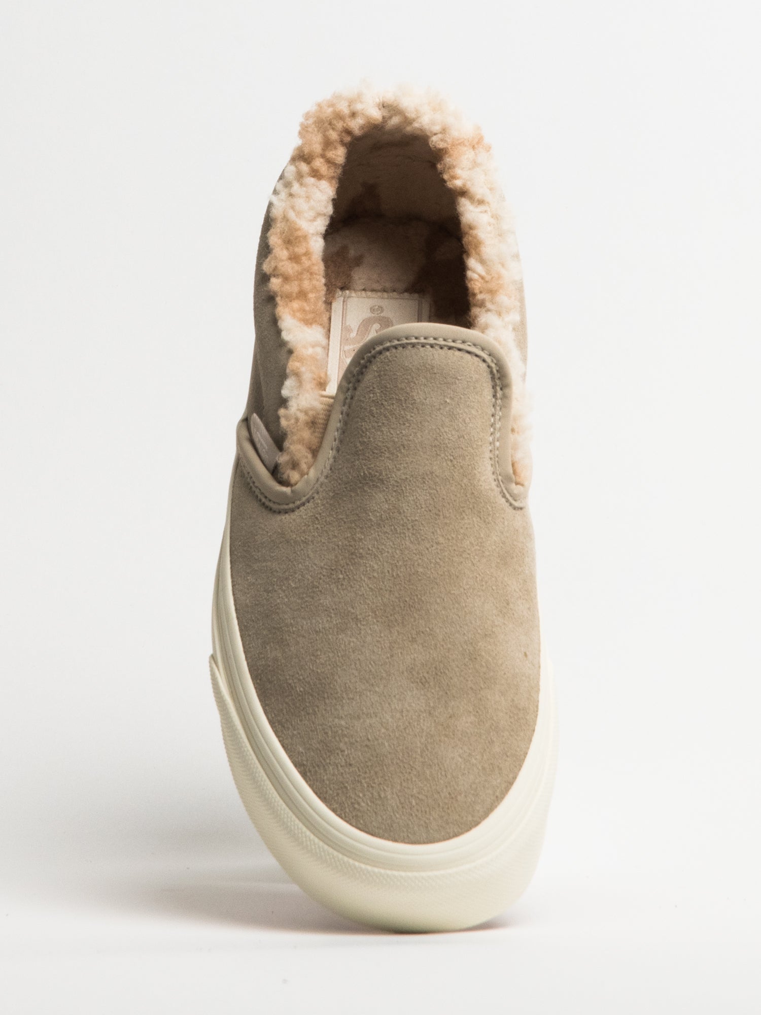 Vans suede store fur slip on