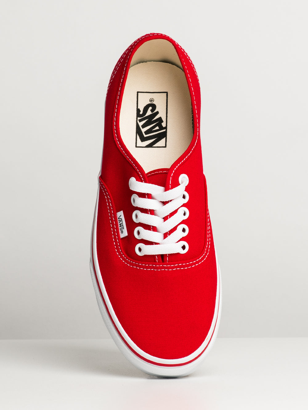 MENS VANS AUTHENTIC RED CANVAS SHOES - CLEARANCE
