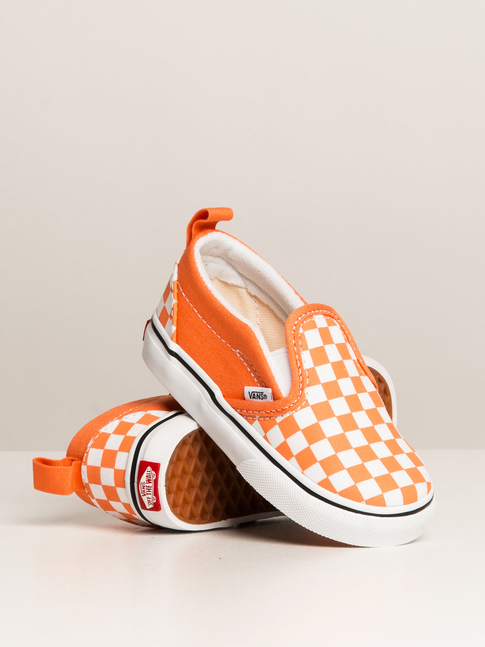 VANS TODDLER SLIP ON V CHECKERBOARD MELON SNEAKER - CLEARANCE