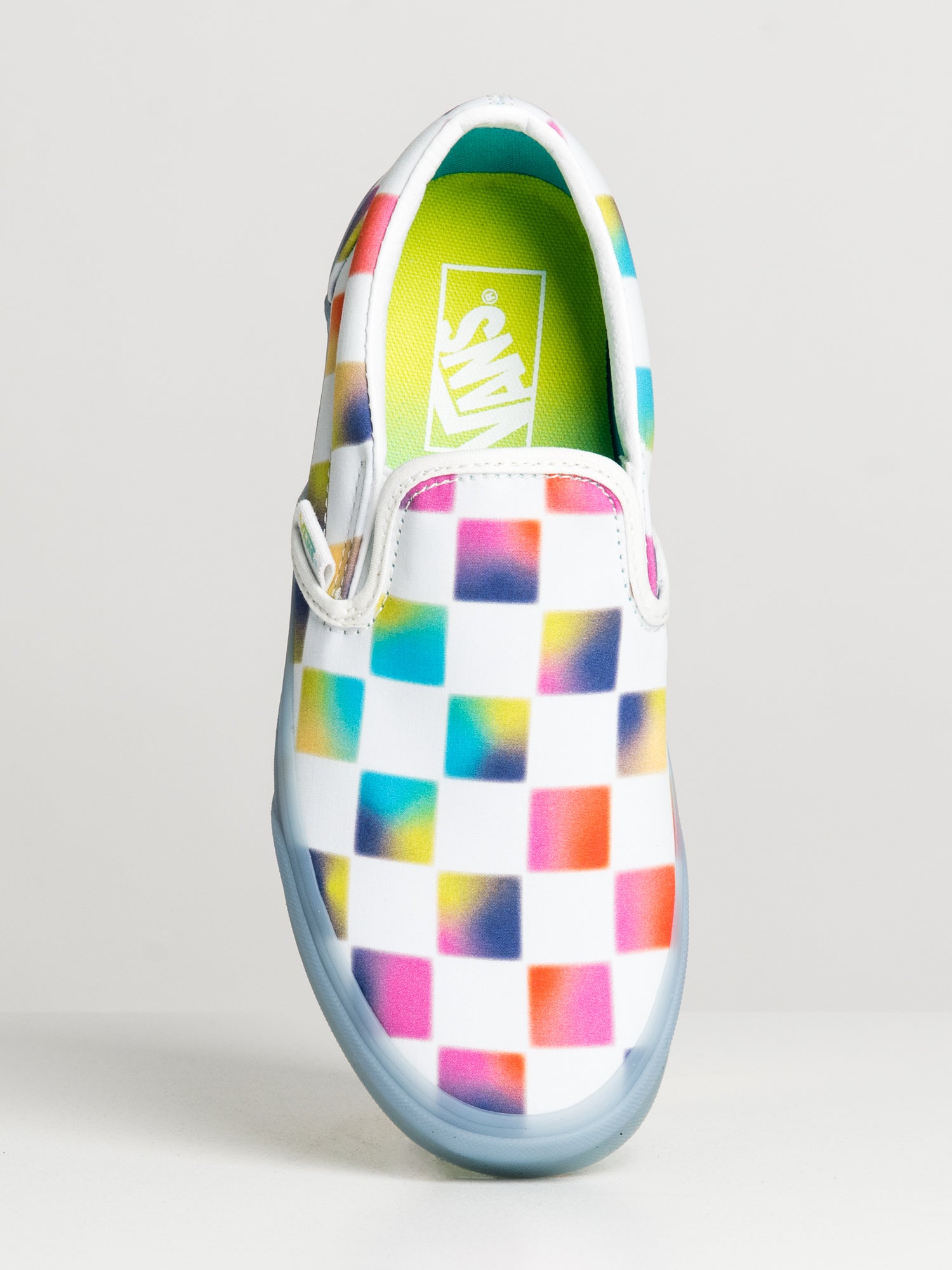 Womens rainbow store slip on vans