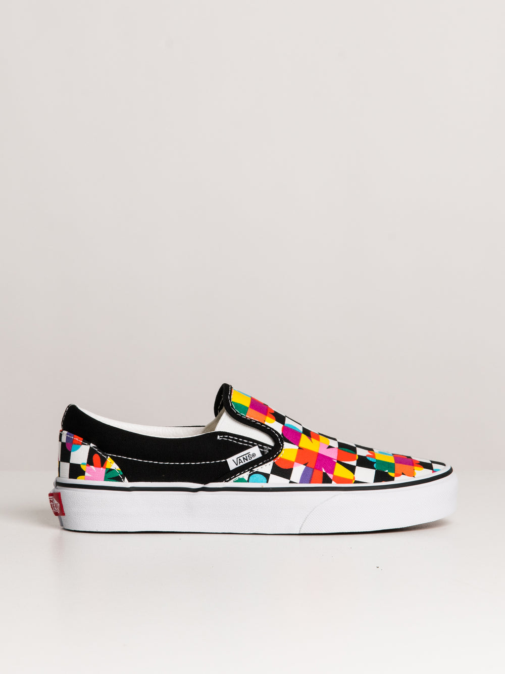 WOMENS VANS CLASSIC SLIP ON FLORAL CHECKER SNEAKER - CLEARANCE