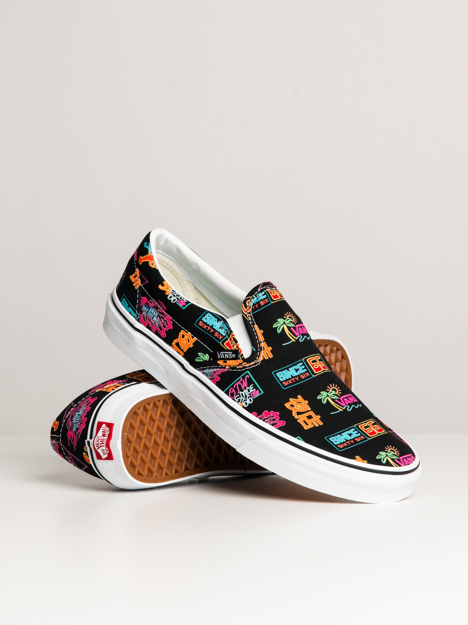 Colorful vans slip on best sale