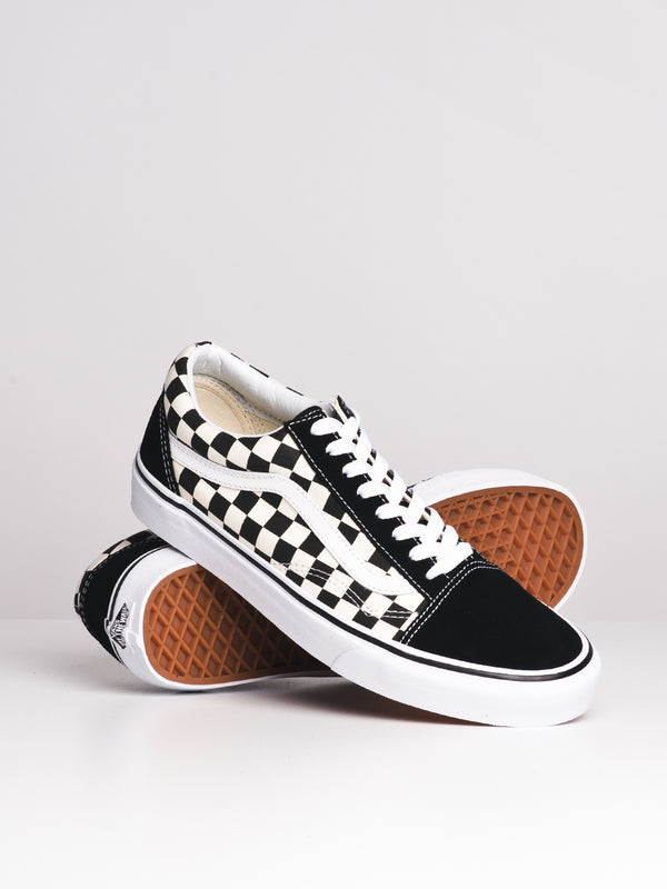 MENS VANS OLD SKOOL PRIMARY CHECKER CANVAS SNEAKER