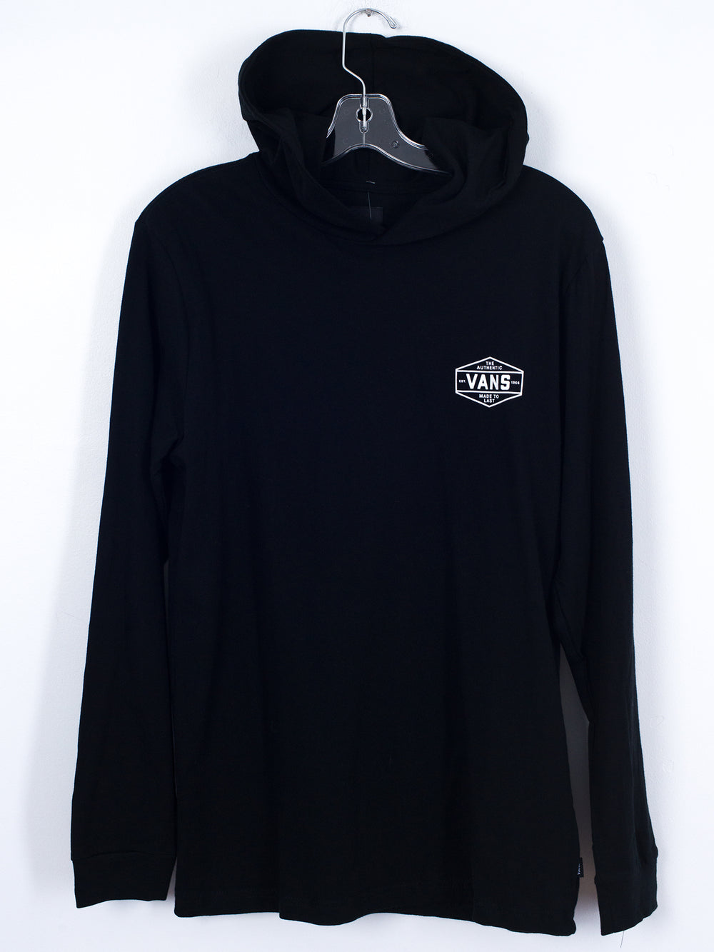 MENS DOREN HOODED LONG SLEEVE TII - BLACK - CLEARANCE