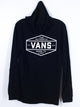 VANS MENS DOREN HOODED LONG SLEEVE TII - BLACK - CLEARANCE - Boathouse