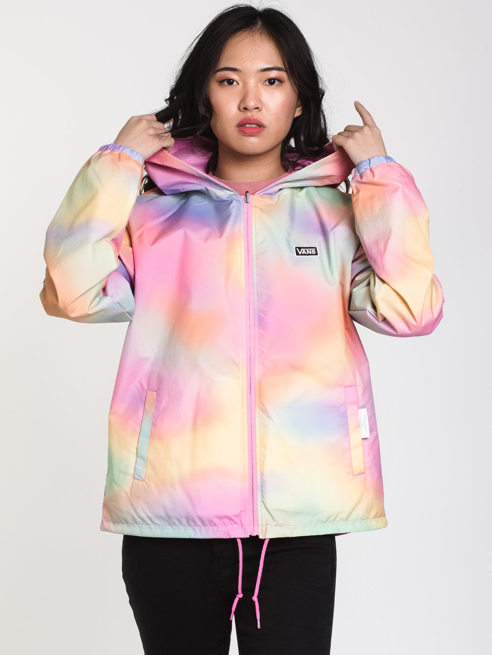 WOMENS REV OUT COACHED JACKET - TIE DYE - CLEARANCE