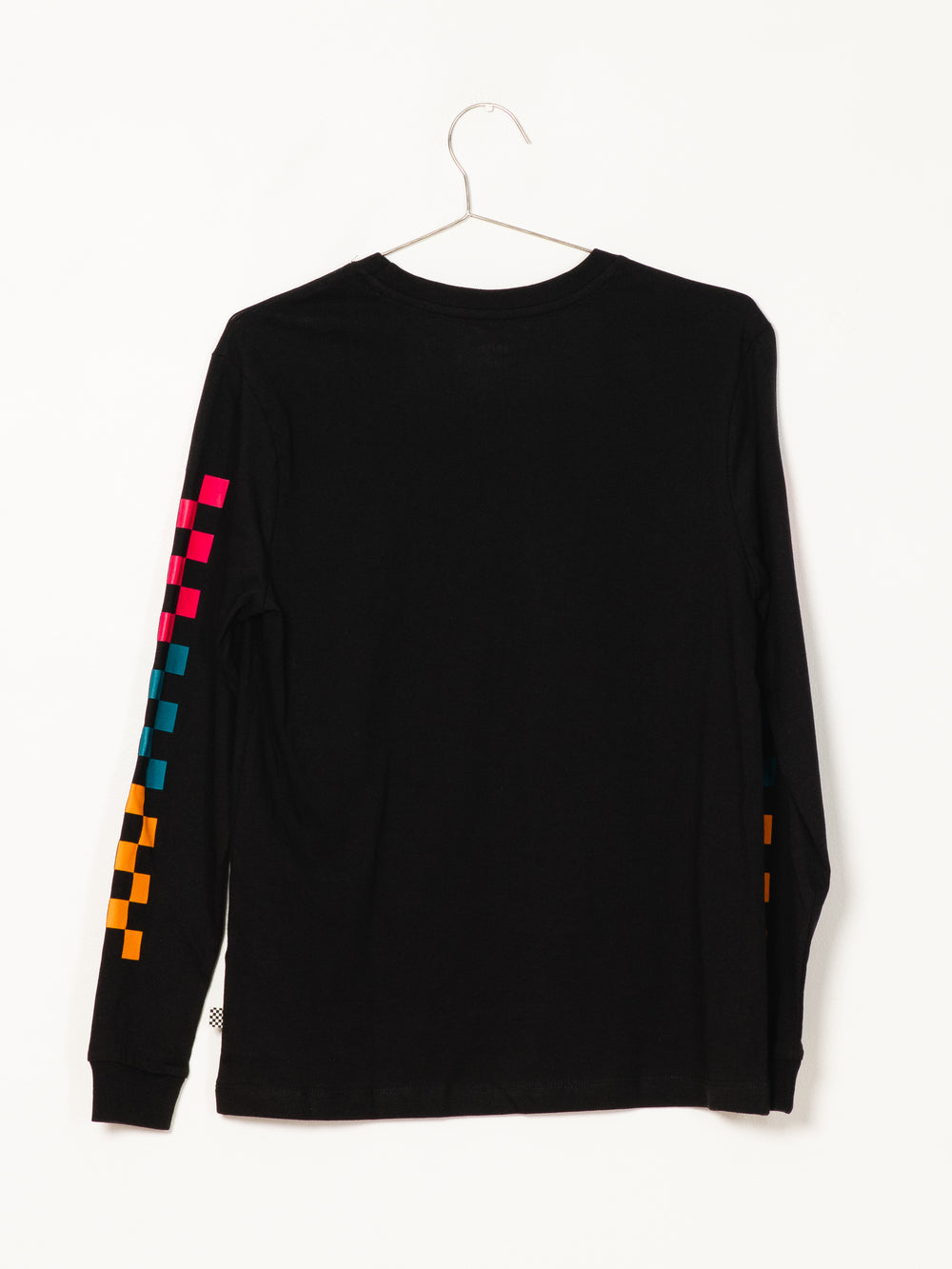 WOMENS WORD CHECK L/S TEE - BLACK - CLEARANCE