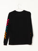 VANS WOMENS WORD CHECK L/S TEE - BLACK - CLEARANCE - Boathouse