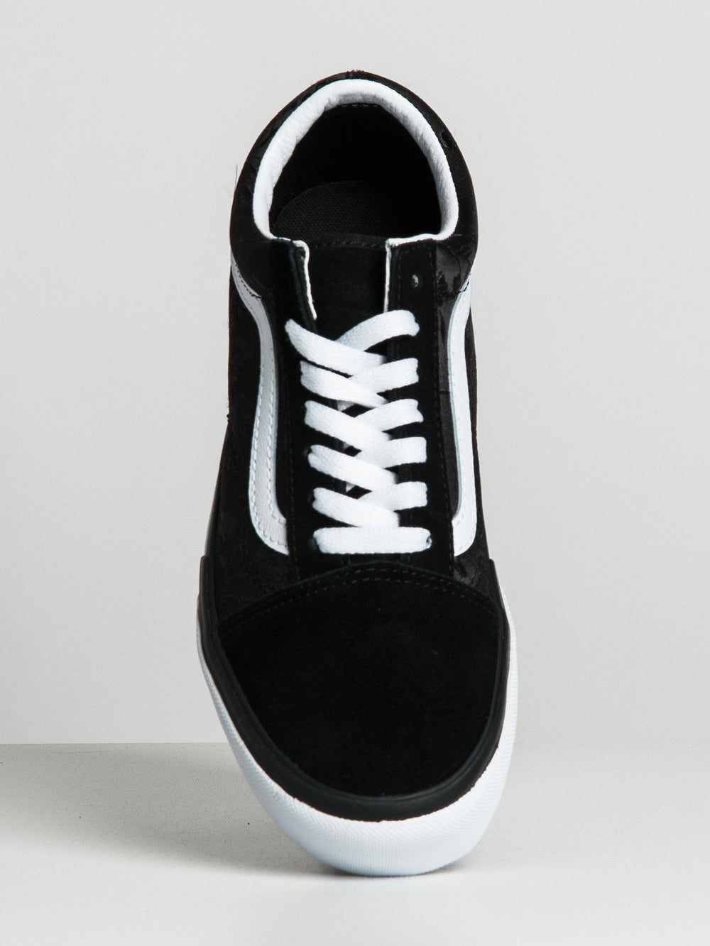 Vans Old Skool Stacked Black Satin Platform Shoes