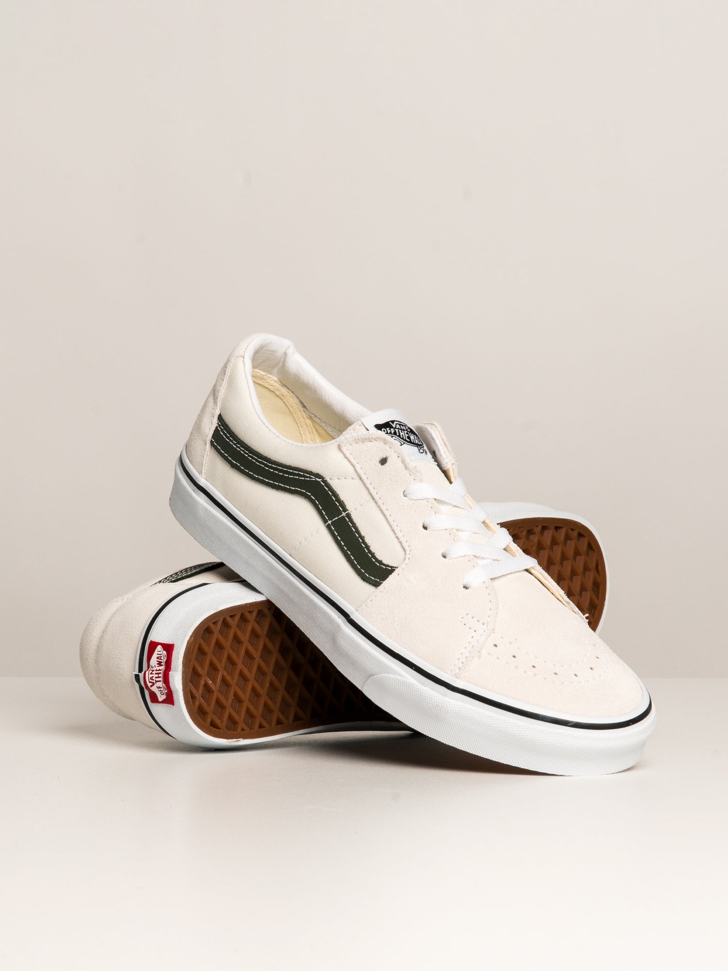 Khaki and 2025 white vans