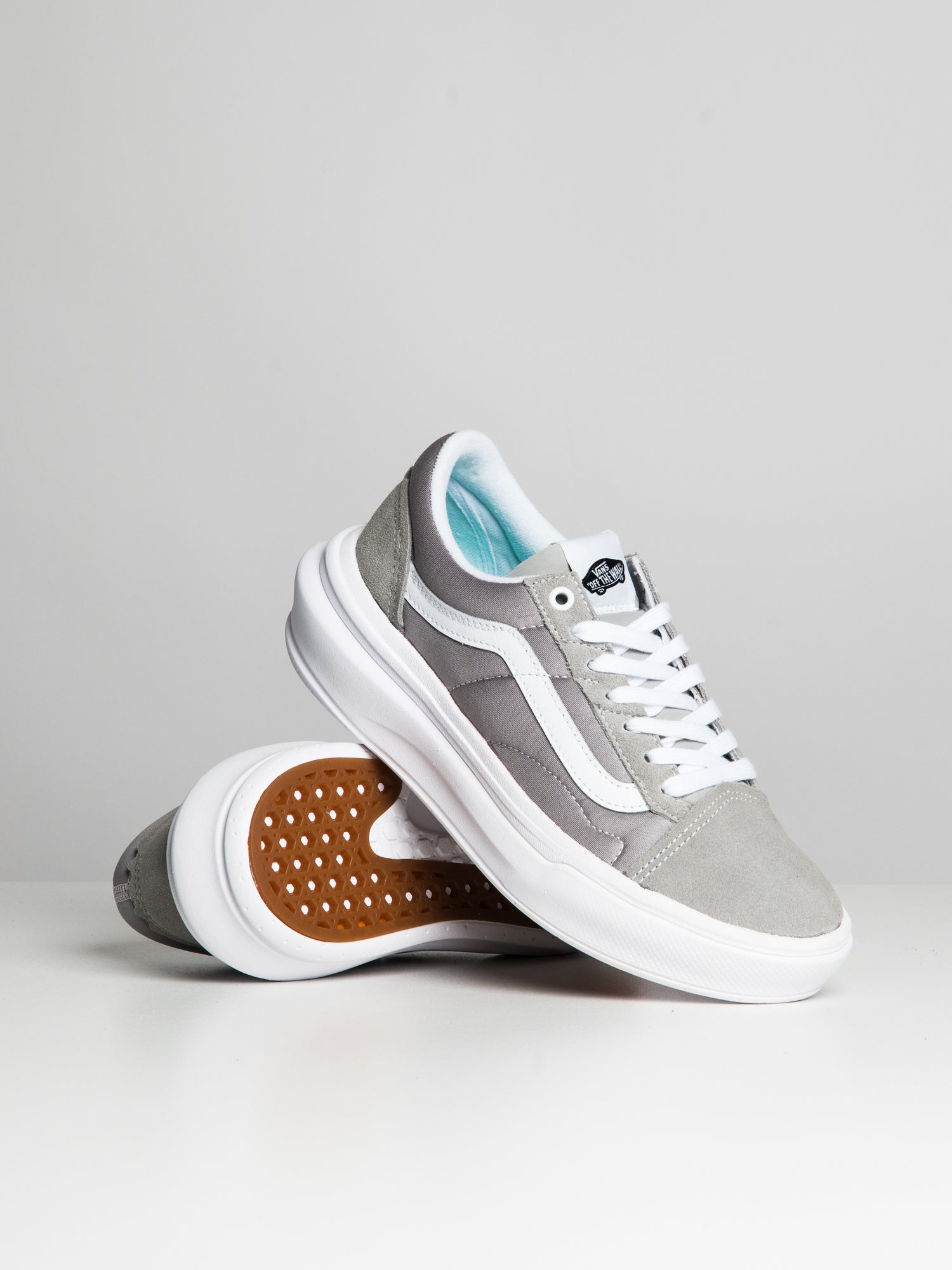 Grey and cheap teal vans