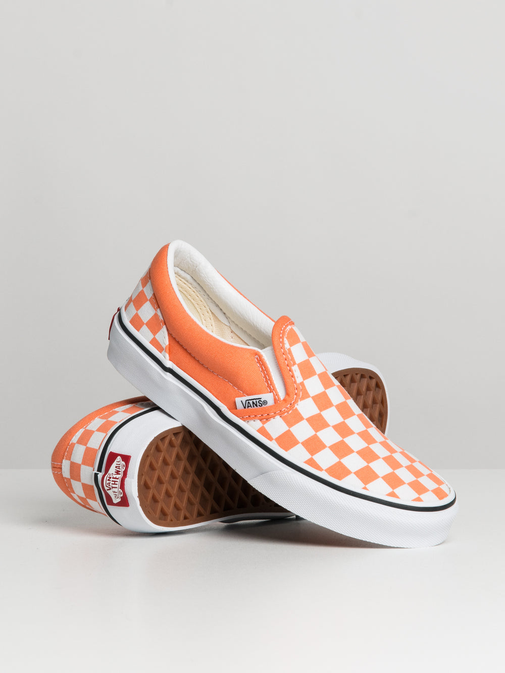 VANS KIDS CLASSIC SLIP ON CHECKER MELON SNEAKER - CLEARANCE