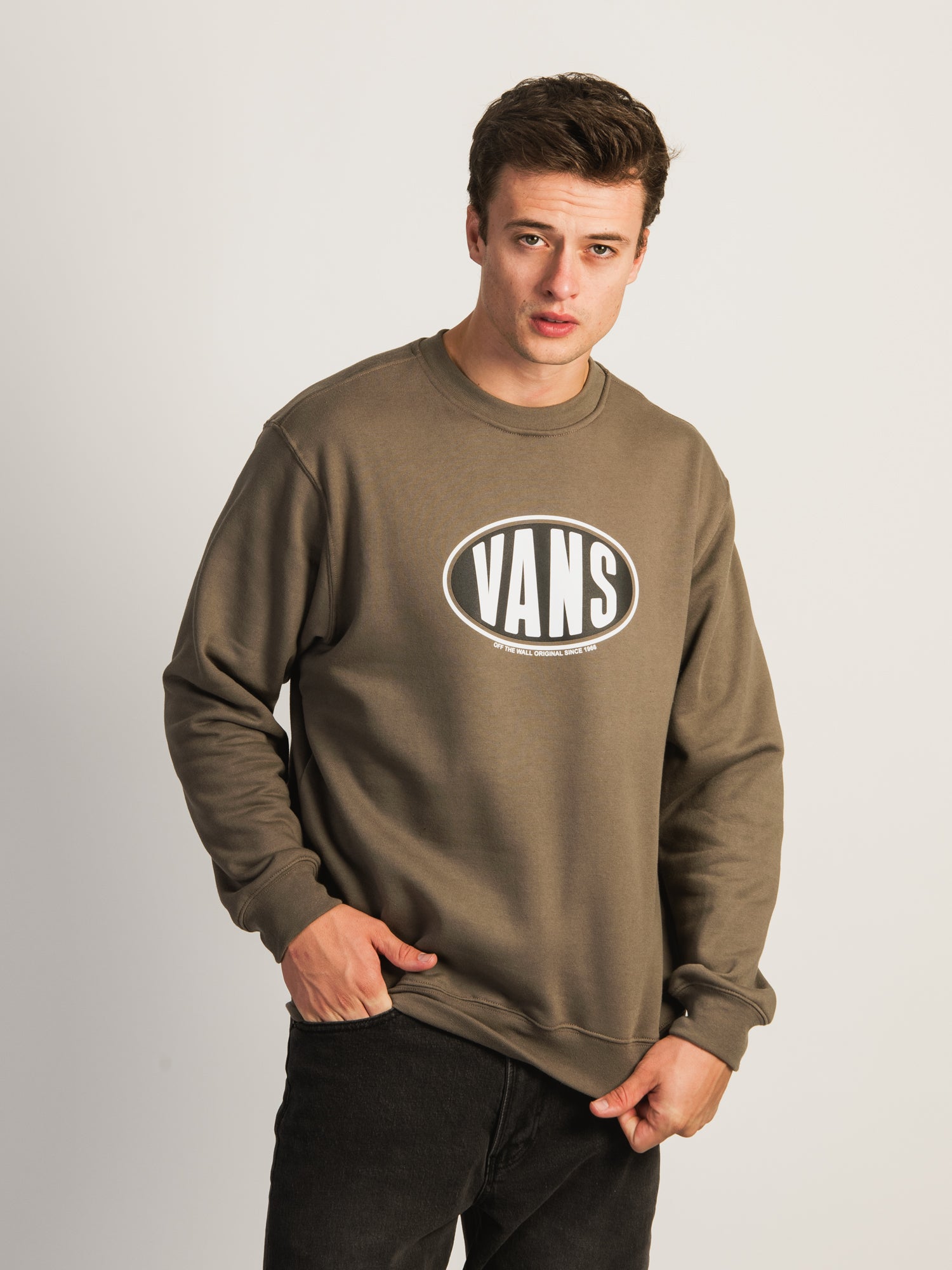 VANS Vans Spray On Loose Crewneck Brown XL