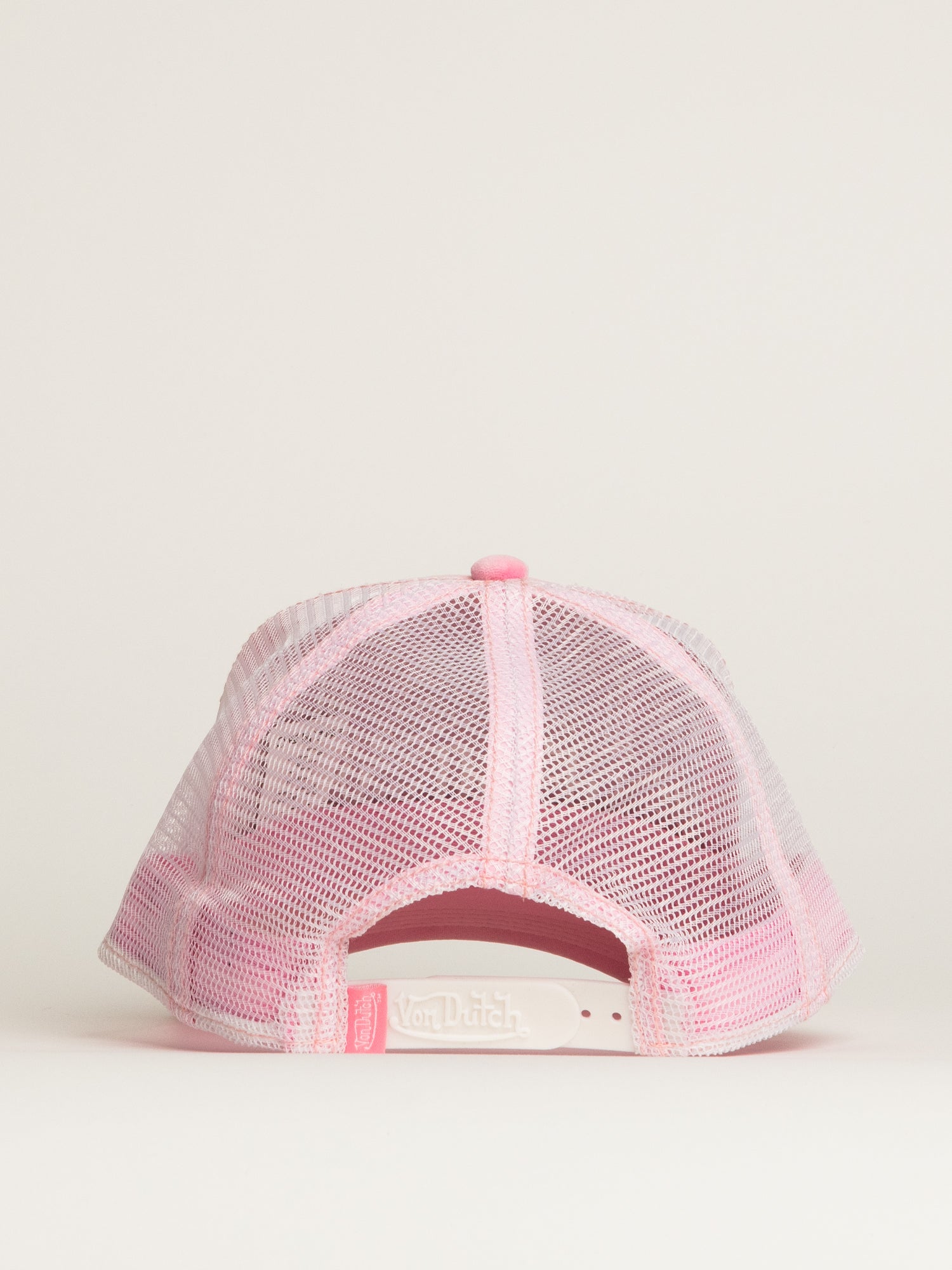VON DUTCH VELVET TRUCKER HAT - PINK