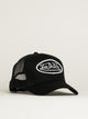 VON DUTCH VON DUTCH STAPLE TRUCKER HAT - BLACK - Boathouse