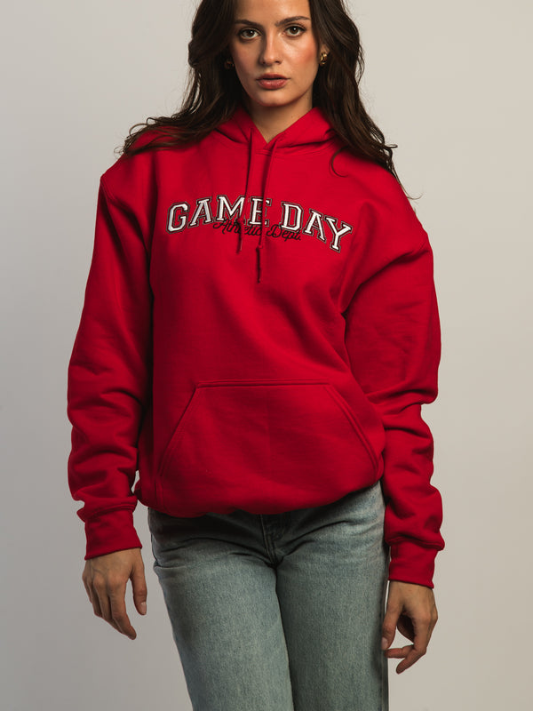 VERBAGE GAME DAY PULLOVER HOODIE - RED