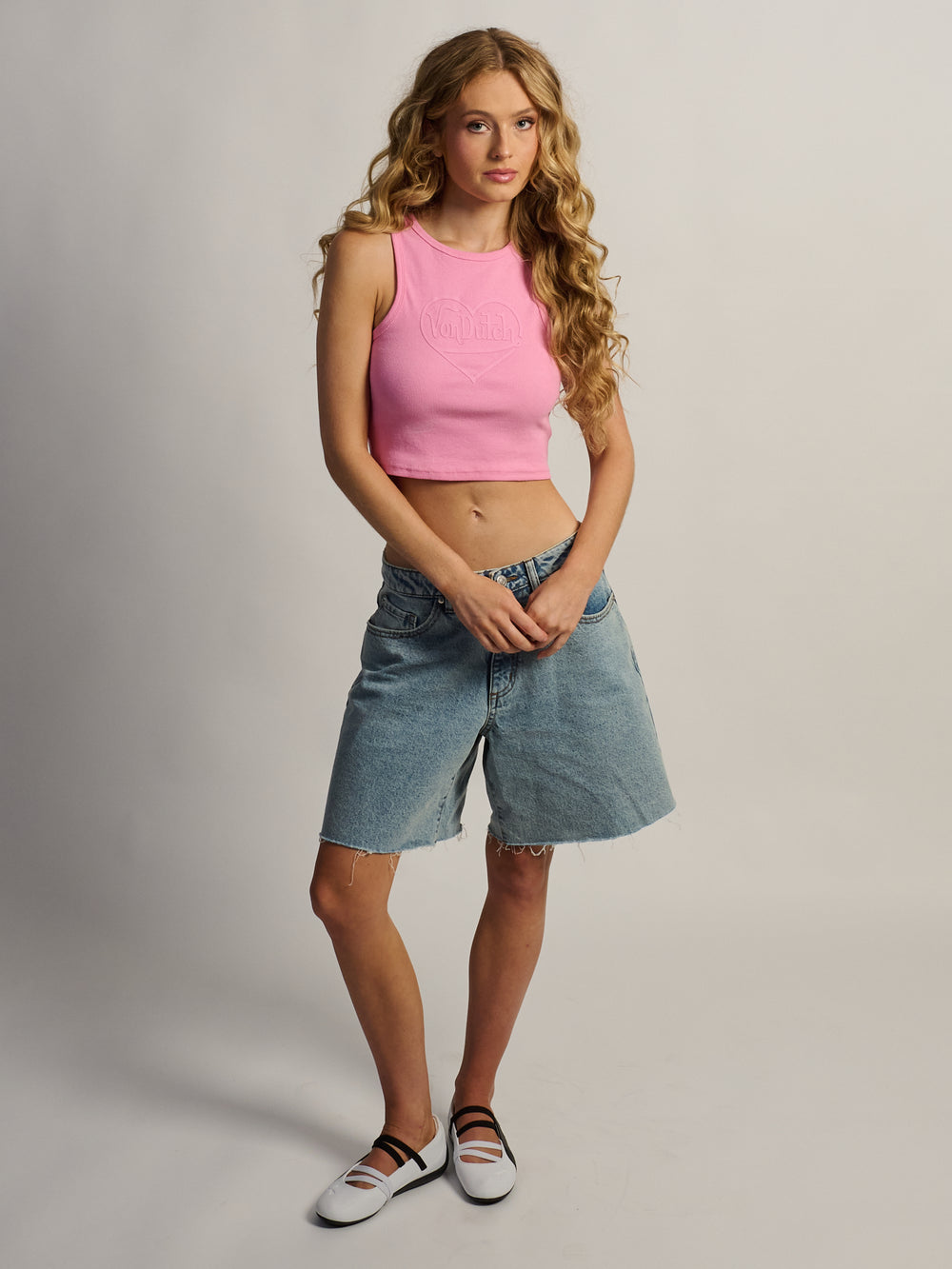 VON DUTCH DÉBARDEUR CÔTELÉ VD COEUR