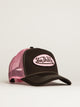VON DUTCH STAPLE TRUCKER HAT - BLACK PINK