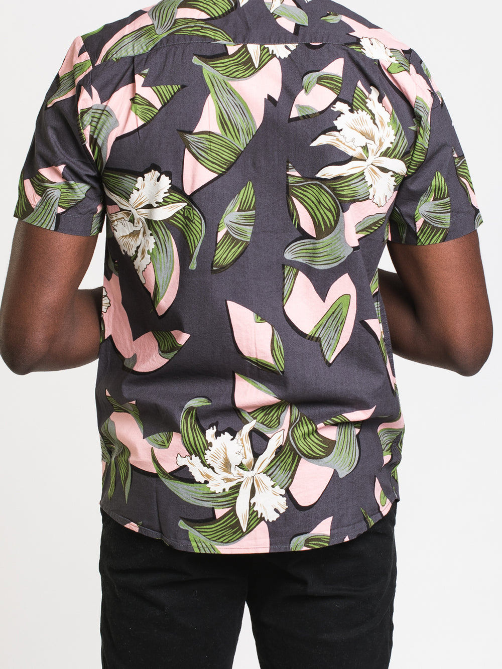 VOLCOM CUT OUT SHORT SLEEVE FLORAL - CLEARANCE