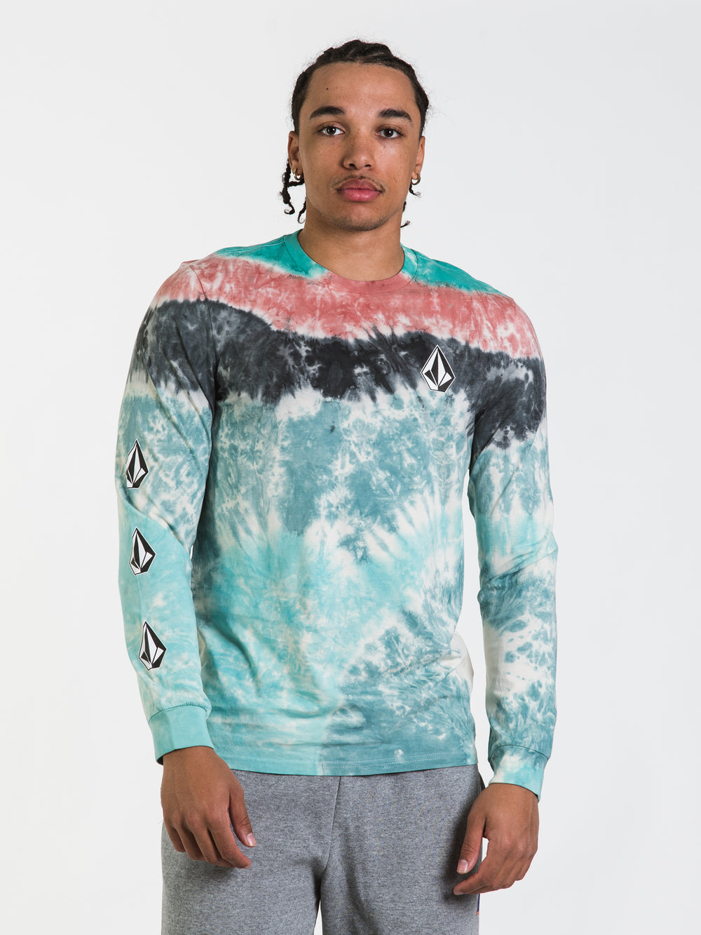 VOLCOM ICONIC STONE DYE LONG SLEEVE TEE - CLEARANCE