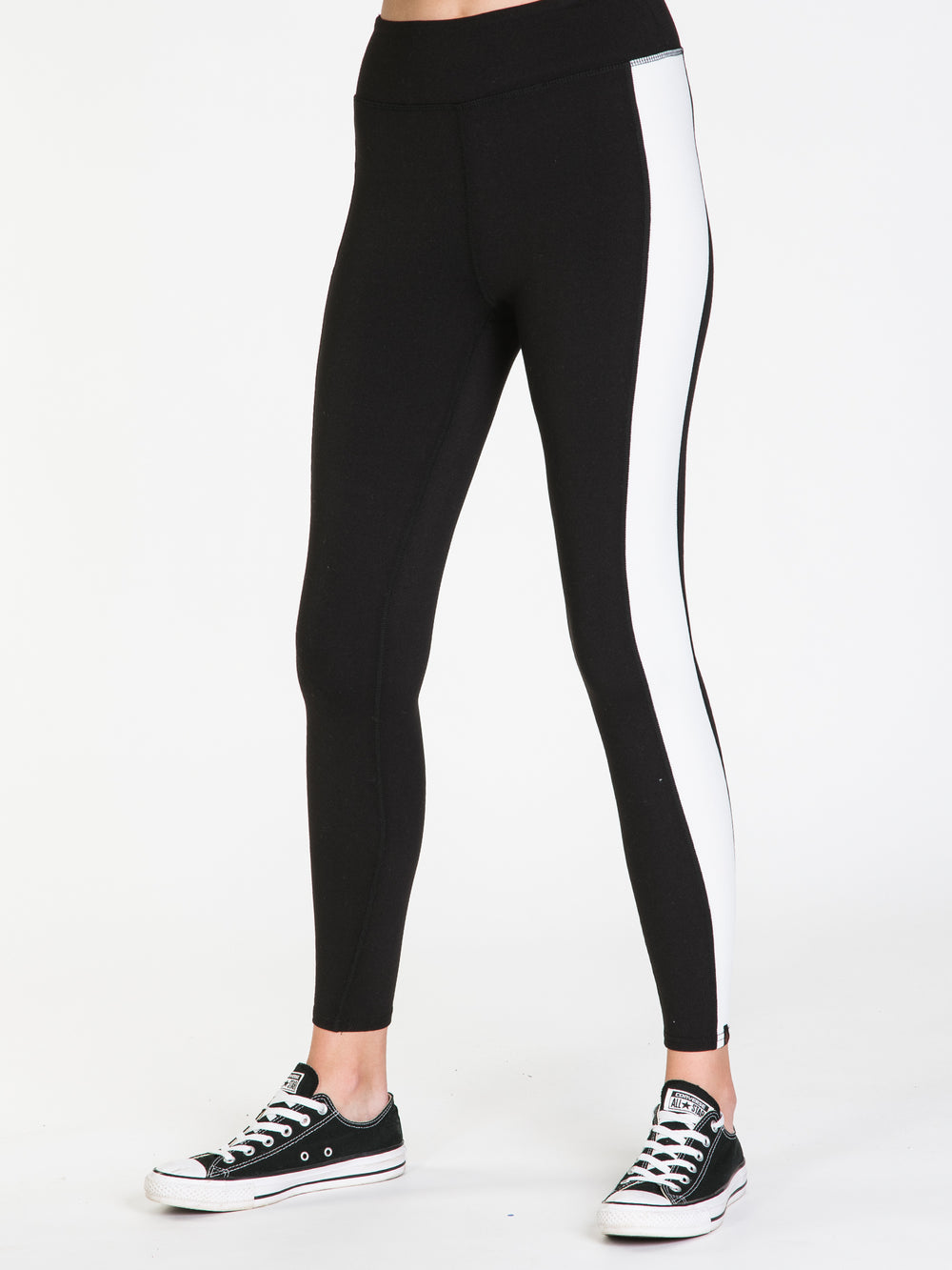 VOLCOM LIVE IN LOUNGE WHITE STRIPE LEGGING  - CLEARANCE