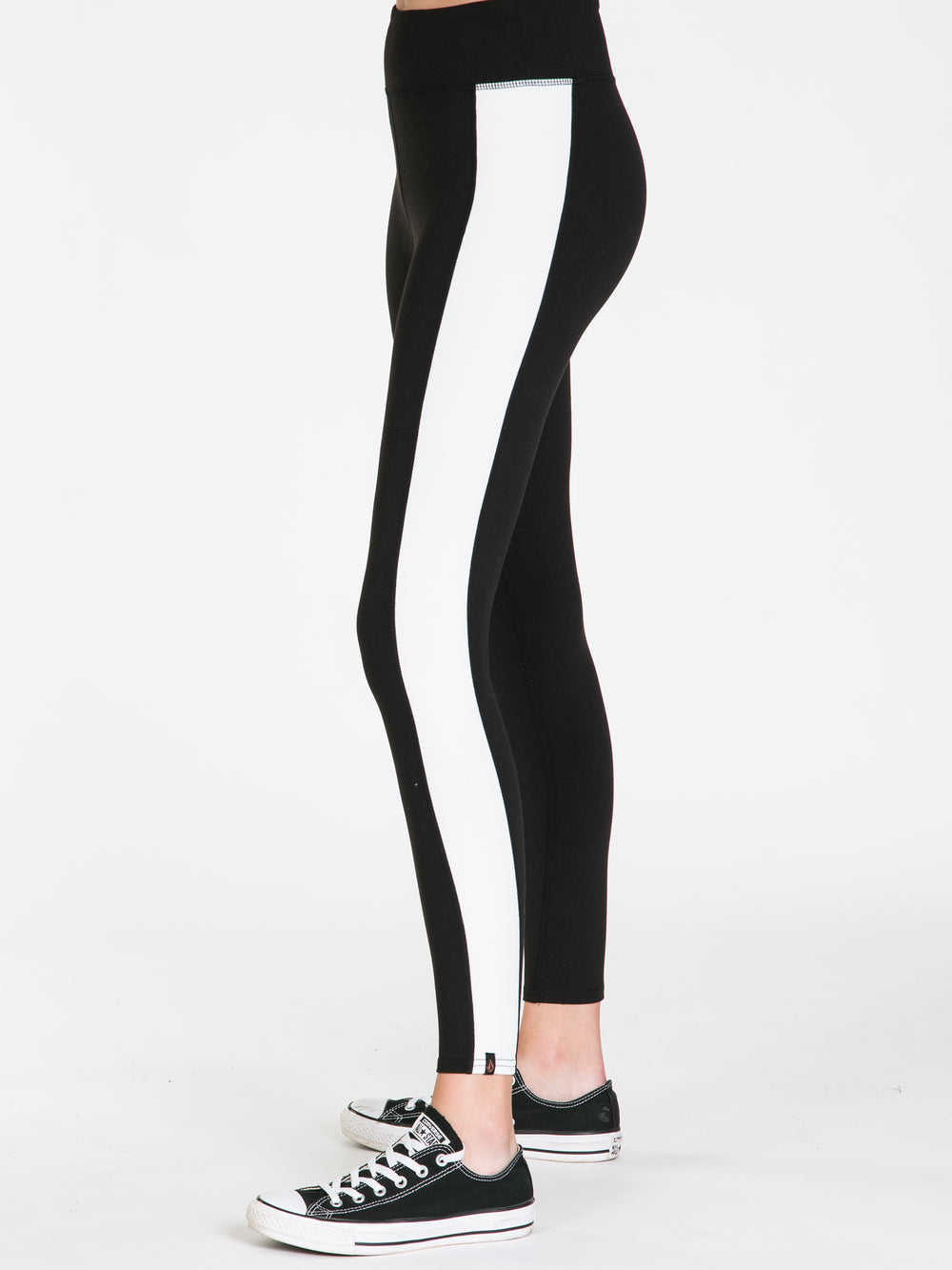 VOLCOM LIVE IN LOUNGE WHITE STRIPE LEGGING  - CLEARANCE