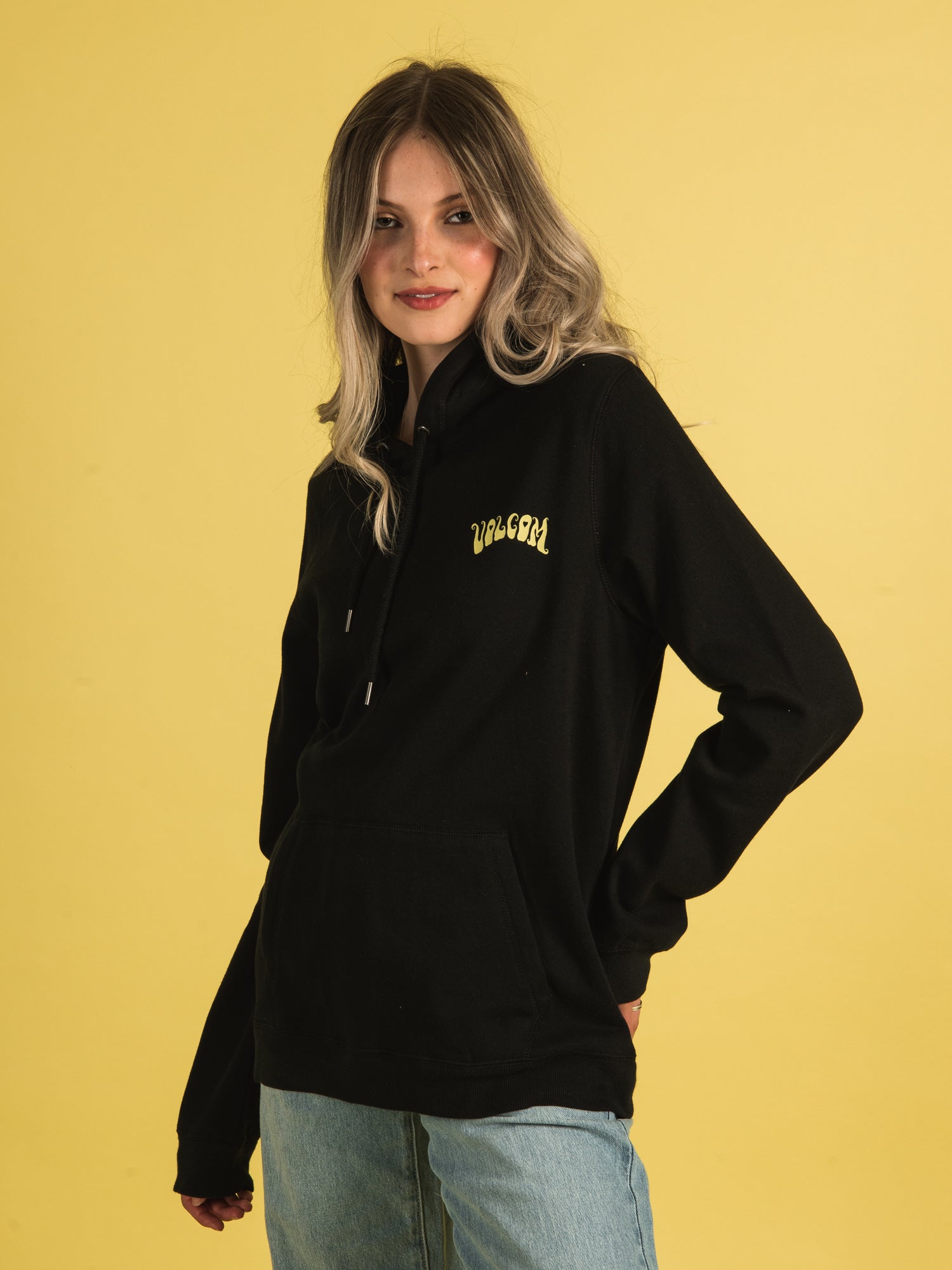 Yellow hot sale volcom hoodie