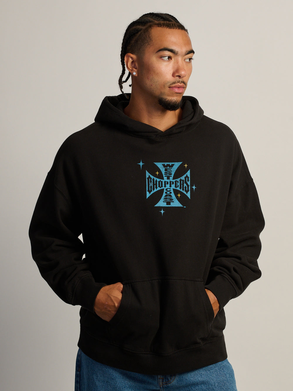 WEST COAST CHOPPERS RELAXED EAGLE PULL OVER HOODIE