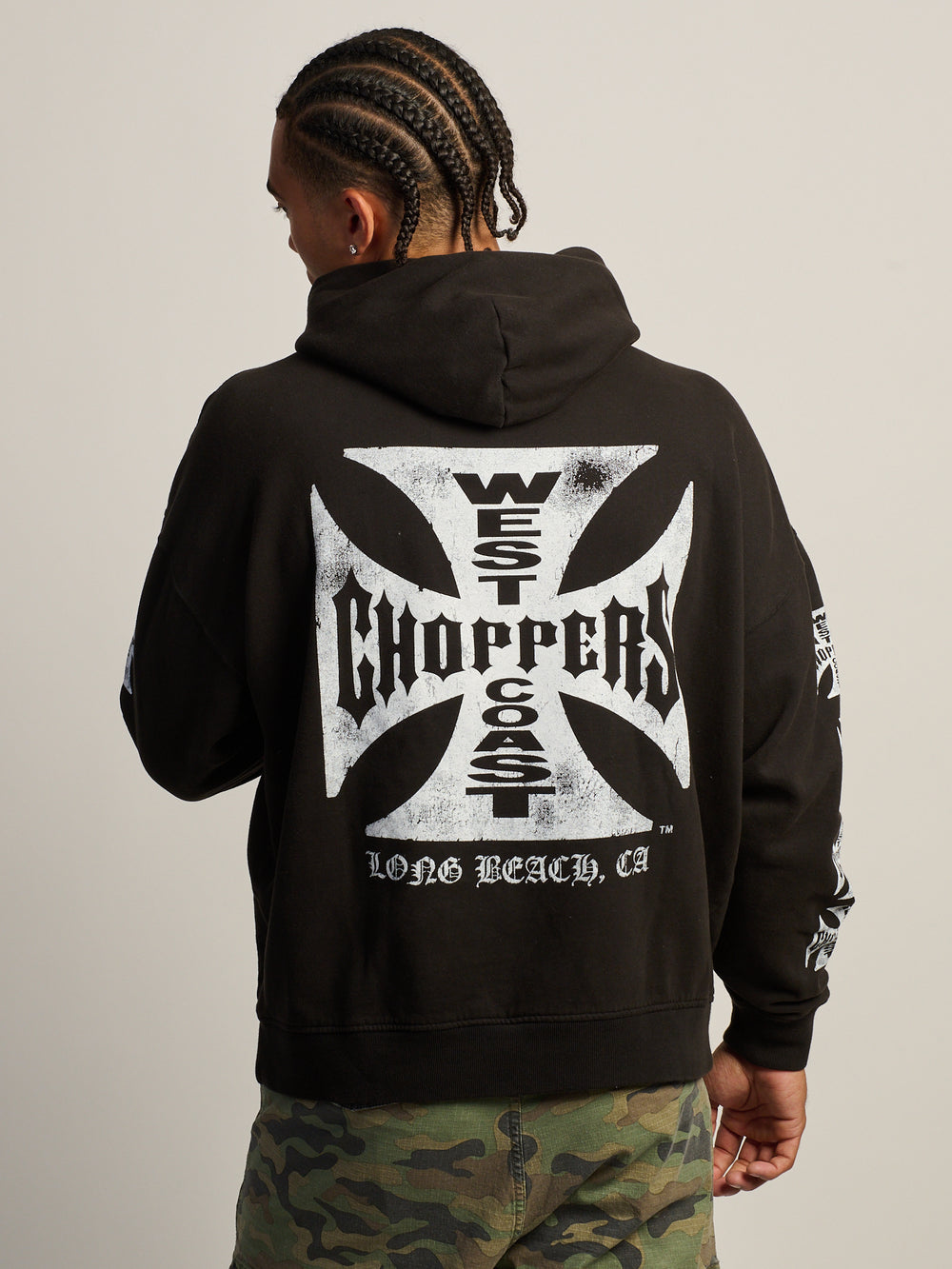WEST COAST CHOPPERS CROSS RELAXED PULL OVER HOODIE
