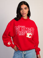 THE WILD COLLECTIVE NHL CALGARY FLAMES COL ROULÉ FACTICE Chandail à capuchon 