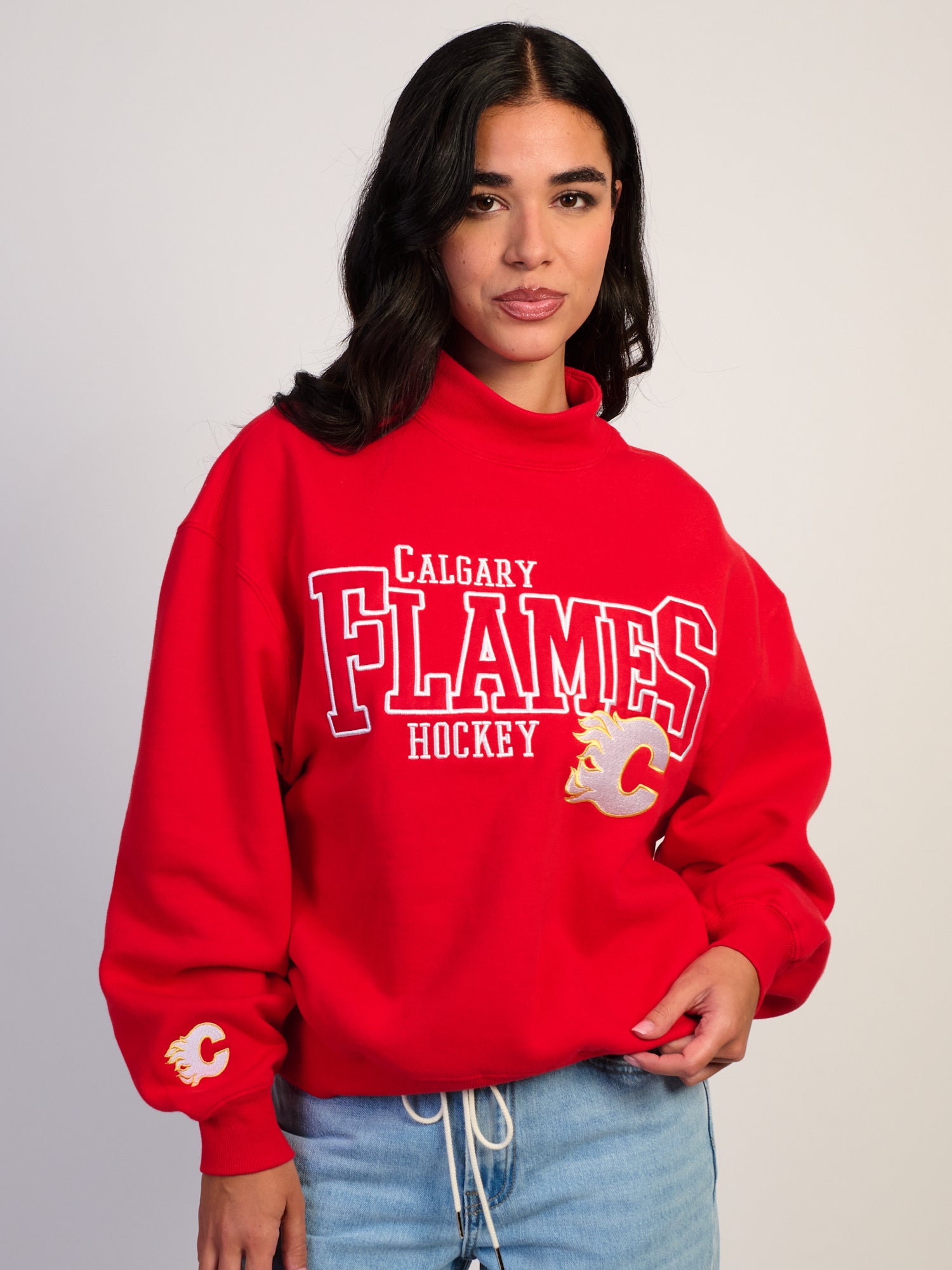 THE WILD COLLECTIVE NHL CALGARY FLAMES MOCKNECK