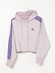 ADIDAS ADIDAS 3 STRIPE CUT OFF CROP PULLOVER HOODIE  - CLEARANCE - Boathouse