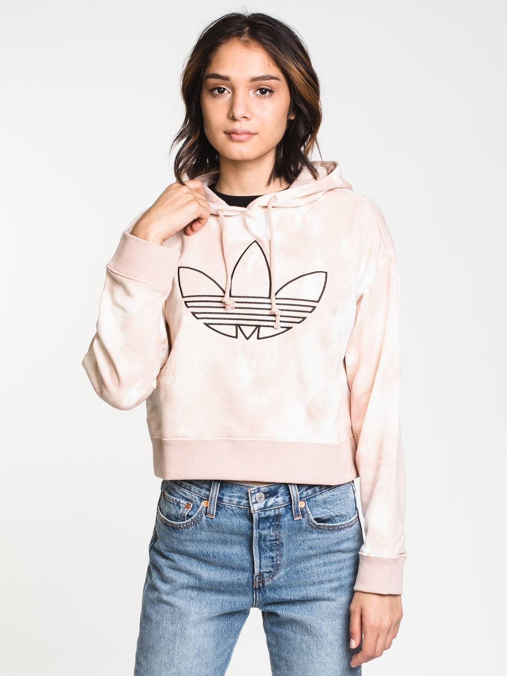 ADIDAS CROP PULLOVER HOODIE  - CLEARANCE