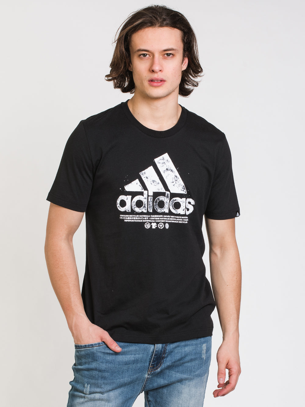 ADIDAS RECYCLED LOGO T-SHIRT  - CLEARANCE