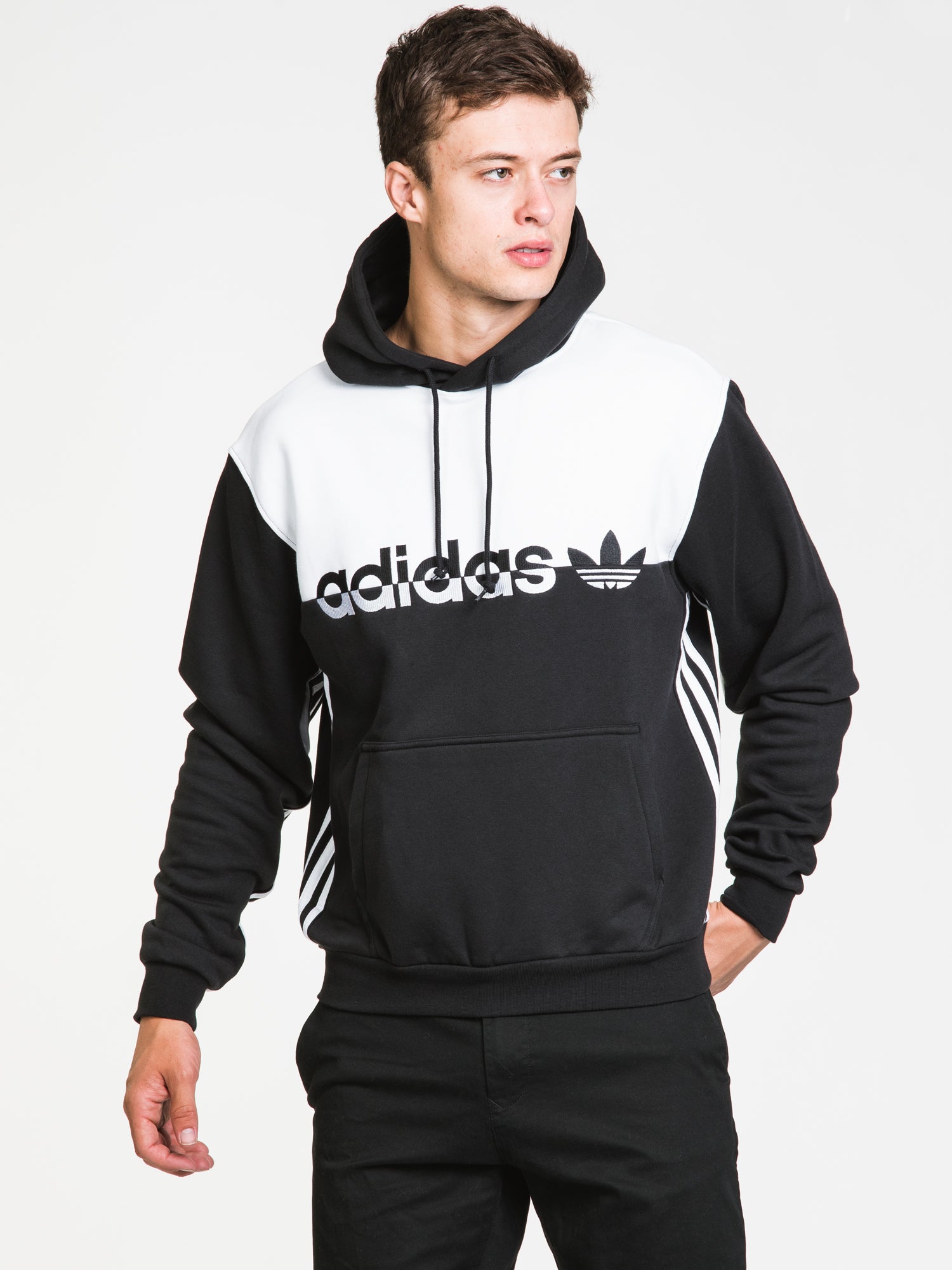 Adidas originals black store and white hoodie