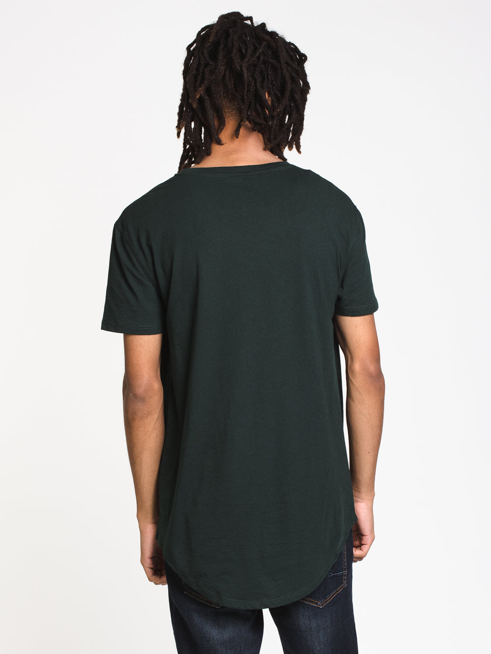 MENS LONGLINE T - FOREST - CLEARANCE