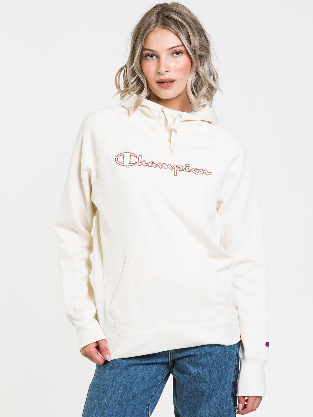 CHAMPION POWERBLEND EMBROIDERED SCRIPT PULLOVER HOODIE  - CLEARANCE
