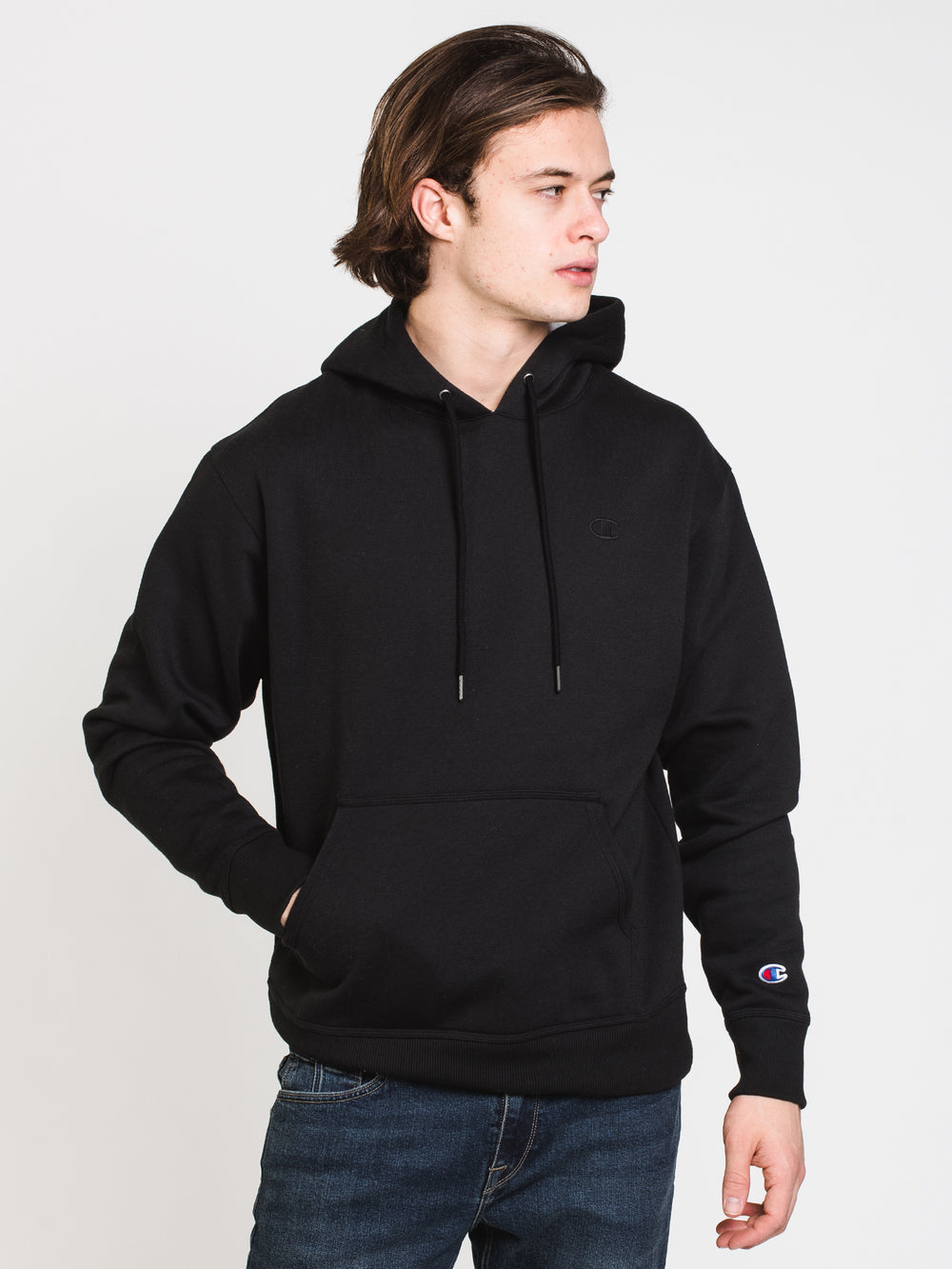 CHAMPION POWERBLEND FLEECE EMBROIDERED C HOODIE  - CLEARANCE