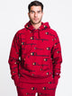 CHAMPION MENS REV WEAVE ALL OVER PRINT PULLOVER HOODIE- CHRRY - CLEARANCE - Boathouse