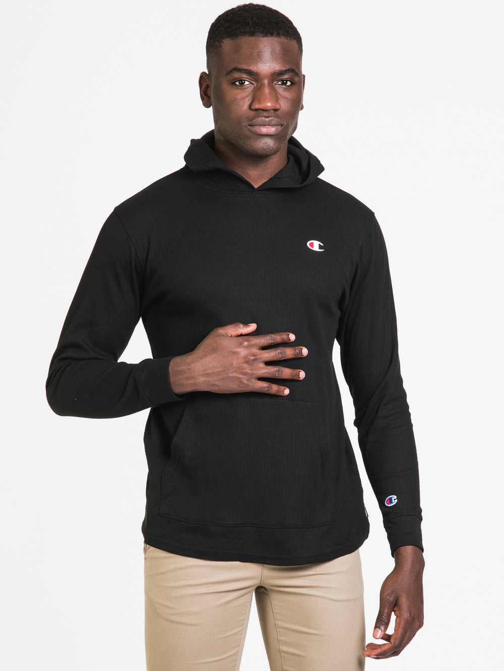 CHAMPION WAFFLE SMALL C HOODIE  - CLEARANCE