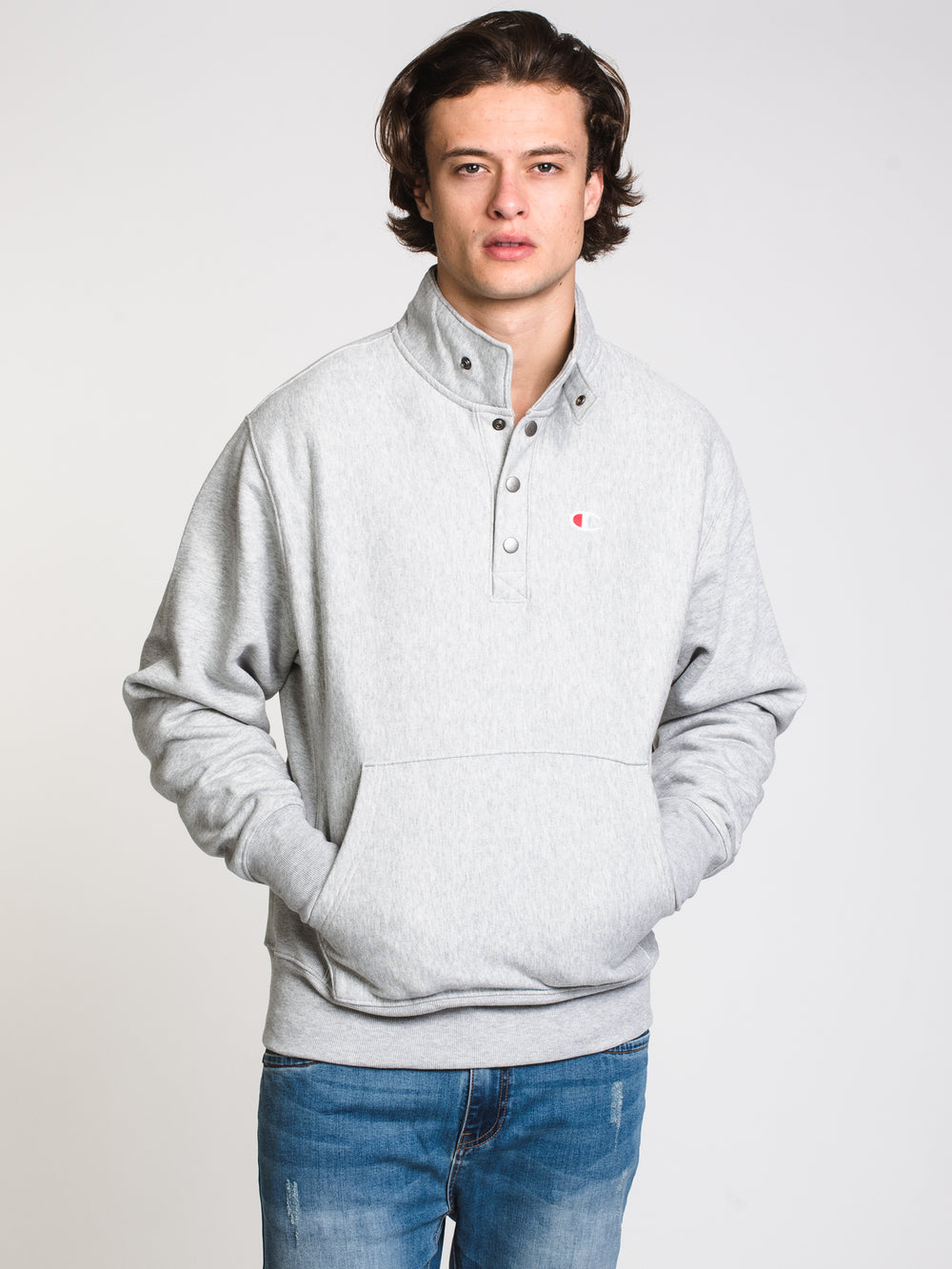 CHAMPION REVERSE WEAVE 1/4 SNAP PULLOVER CREW  - CLEARANCE